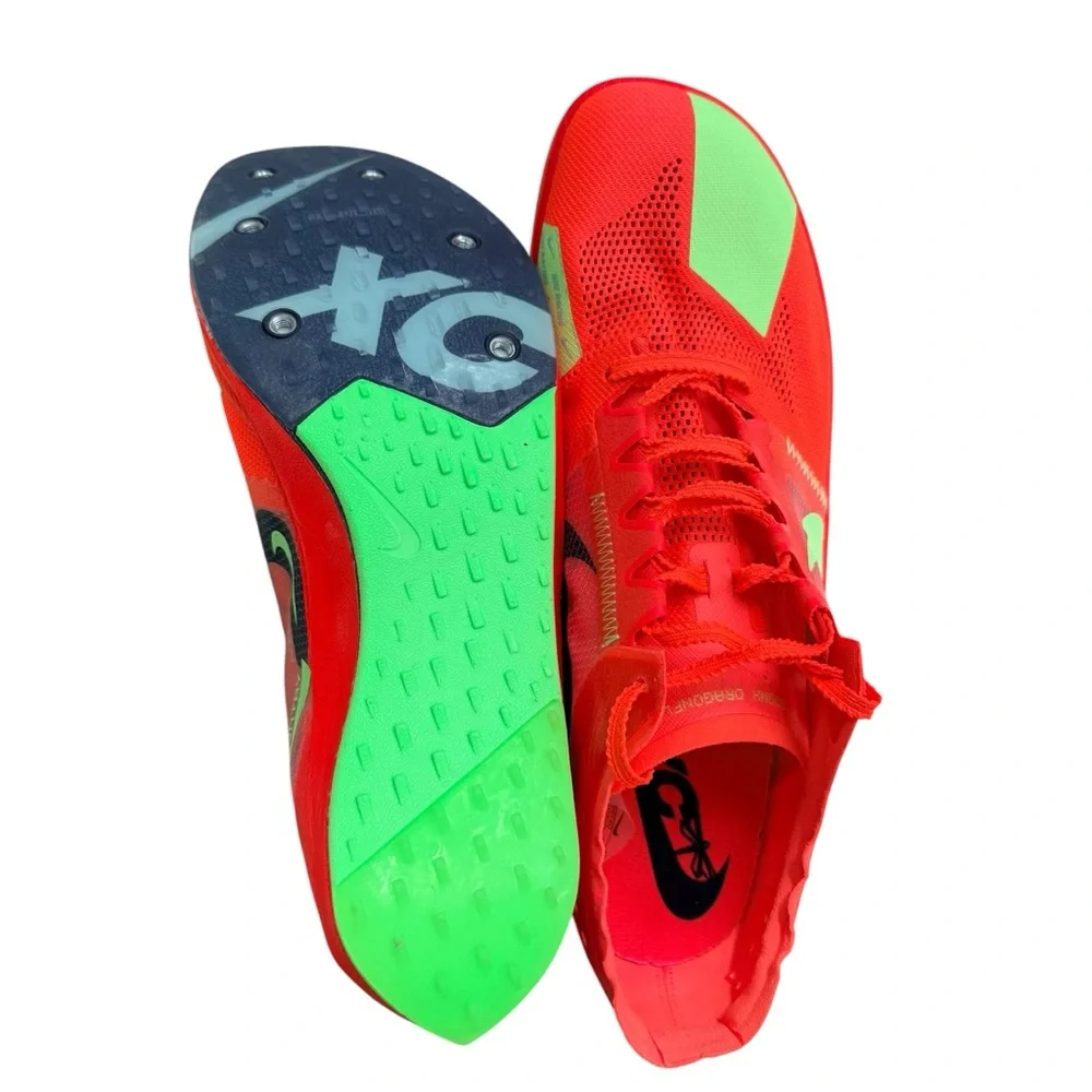 NEW Nike ZoomX Dragonfly XC Spikes Men's 10.5 Bright Crimson/Lime Blast